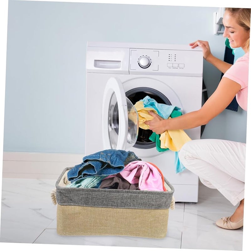 حاوية قابلة للطي لفرز الغسيل ولعب الأطفال ومنظم حاويات للمنزل والمكتب - Image 4