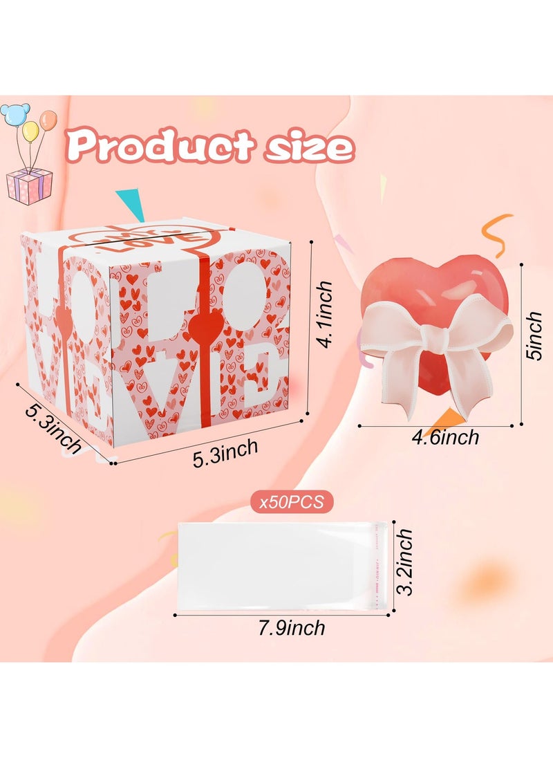 SYOSI Birthday Money Box for Cash Gift, Surprise Pull Money Box with Transparent Bags, Ideal Birthday Gift for Lover, Adults, Family, Mother's Day, Pink  - Image 2