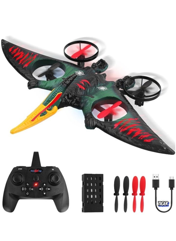 JAJEEK RC Aeroplane 2.4GHz Remote Controlled Aeroplane L0713 – Quadcopter Floating Fighter Aircraft RC Plane RTF for Beginners, Children & Adults – USB Charging, Green - Image 1
