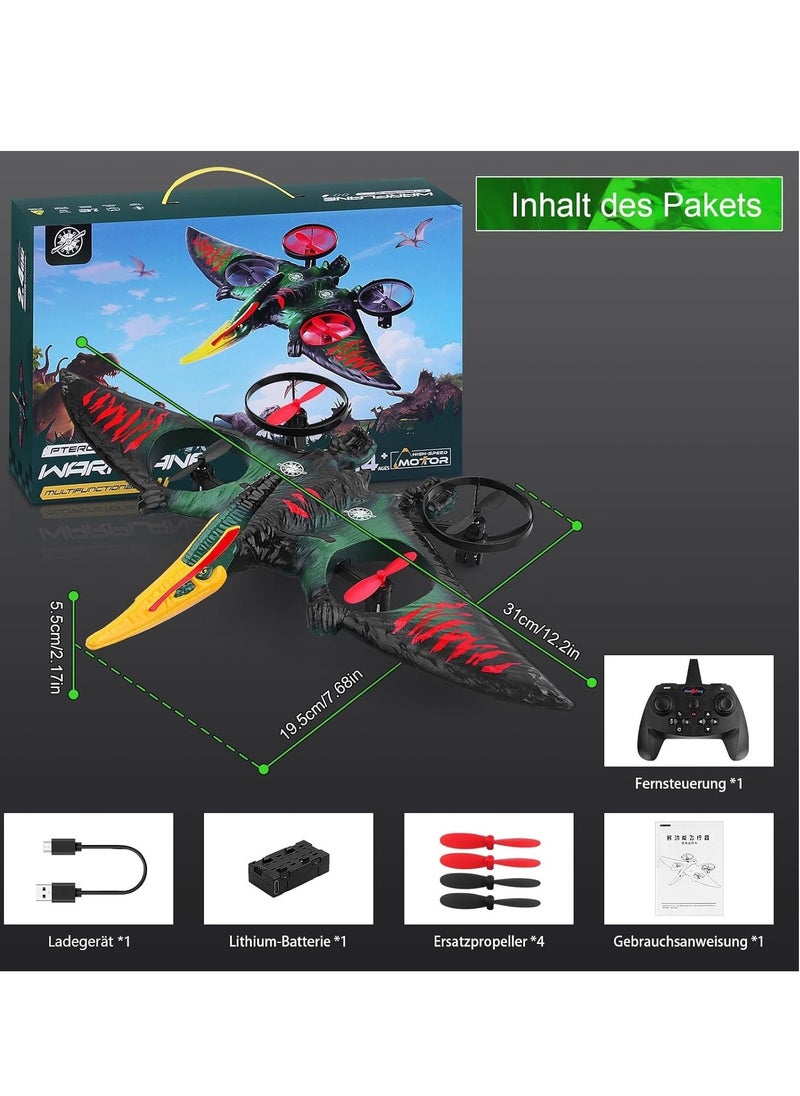 JAJEEK RC Aeroplane 2.4GHz Remote Controlled Aeroplane L0713 – Quadcopter Floating Fighter Aircraft RC Plane RTF for Beginners, Children & Adults – USB Charging, Green - Image 4