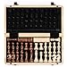 a&a AA 15 Magnetic Wooden Chess SetFolding Board  3 King Height German Knight Staunton Chess PiecesMahogany  Maple Inlaid 2 Extra Queen - Image 4