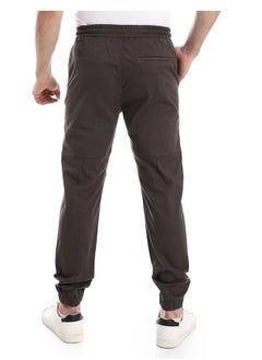 Andora Elastic Waist With Drawstring Pants_Dark Grey  - Image 4