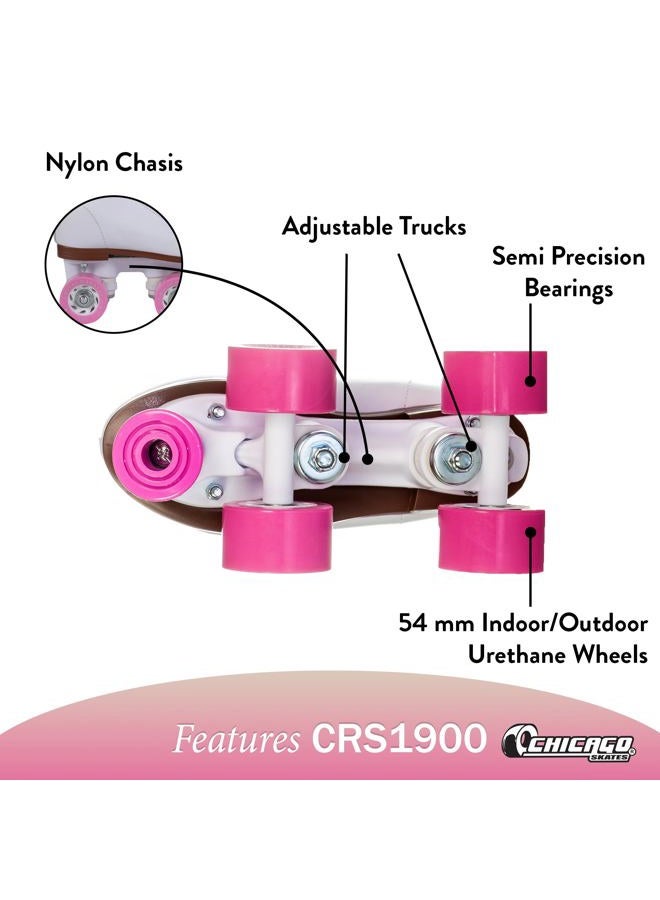 Chicago Skates Chicago Girls Rink Roller Skate - White Youth Quad Skates - Size J12 - Image 3