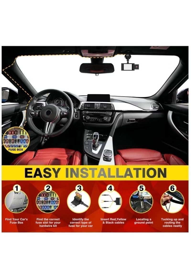 نيو سمارت طقم الأسلاك الصلبة لكاميرا لوحة العدادات مع منفذ Type C 12V-24V إلى 5V/2.5A للكاميرا Azdome DDPAI 70Mai لمراقبة الركن على مدار الساعة - Image 4