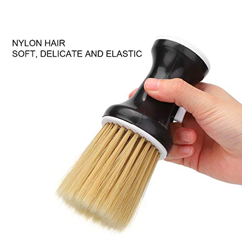 ZJchao Neck Duster, Soft Hair Neck Duster Hairdressing Powder Storage Styling Dust Cleaning Brush Haircut Clearning Brush Sweeping Hair Tool(Black) - Image 5
