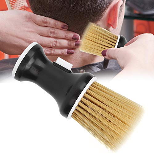ZJchao Neck Duster, Soft Hair Neck Duster Hairdressing Powder Storage Styling Dust Cleaning Brush Haircut Clearning Brush Sweeping Hair Tool(Black) - Image 2