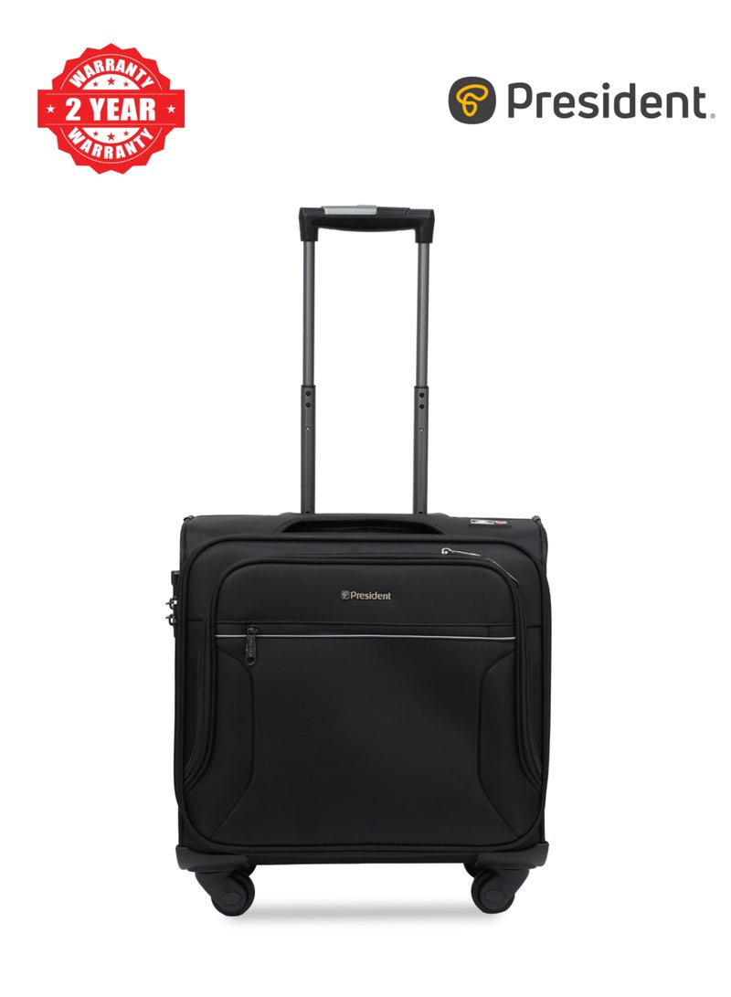 PRESIDENT Premium 17-inch Professional Pilot Case - Multi-Compartment Rolling Travel Bag ( Model 9950 ) BLACK - Image 1
