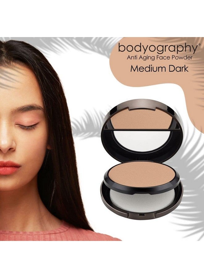 Bodyography Anti Aging Face Powder (Medium Dark): Matte Oil-Free Salon Foundation Powder Makeup W/ Vitamin E, C & Antioxidants | Gluten-Free, Cruelty-Free, Paraben-Free - Image 2