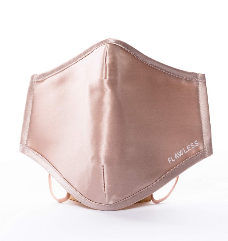 Finishing Touch Flawless Silk Face Mask Washable Soft and Gentle on Skin, Blush, 1 Count - Image 1