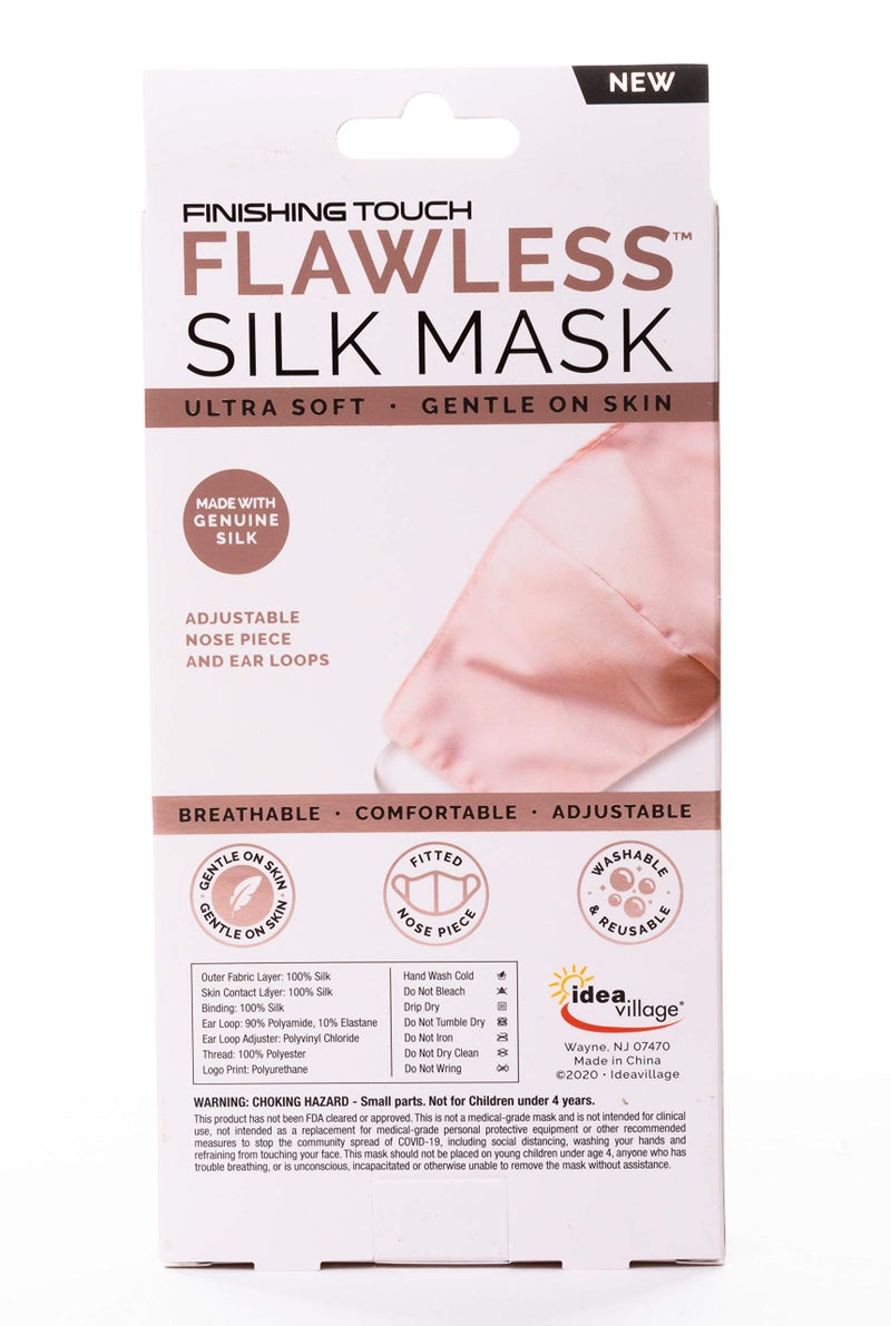 Finishing Touch Flawless Silk Face Mask Washable Soft and Gentle on Skin, Blush, 1 Count - Image 3