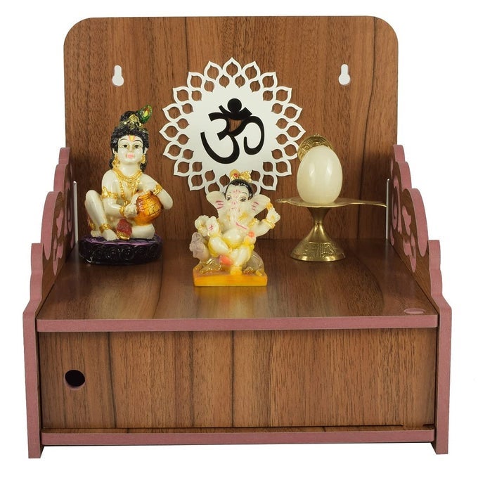HANDMADE BEAUTIFUL WOODEN WALL HANGING TEMPLE AND TABLE TOP BROWN6
