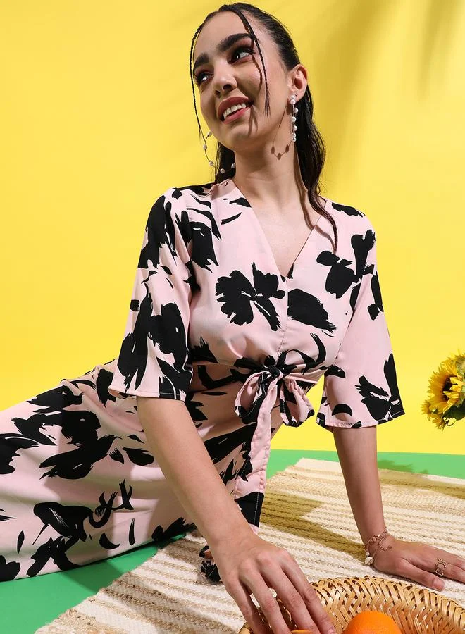 Campus Sutra Floral Print Dress