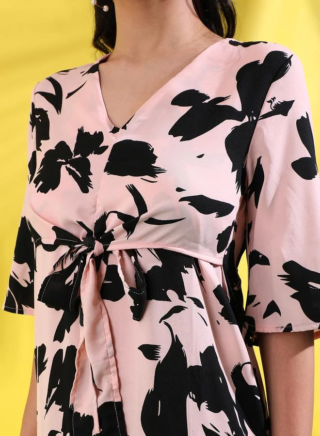 Campus Sutra Floral Print Dress