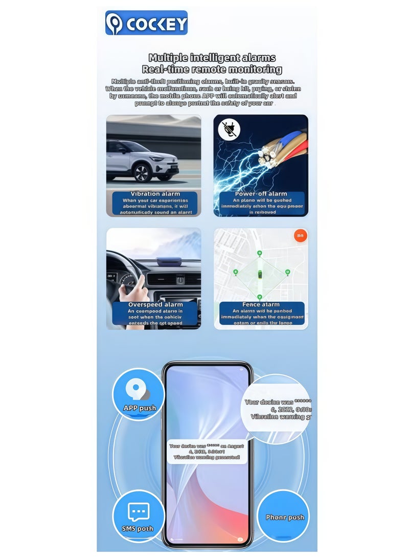 COCKEY Intelligent GPS tracker is plug-and-play and requires no installation. It features an on-board OBD interface for anti-loss and anti-theft purposes, real-time positioning, anti-theft alarm, portable design, and global use - Image 5