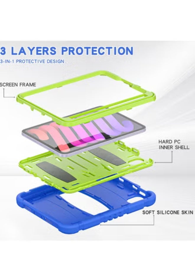 Gulflink Protective Back Case Cover for Apple ipad mini6 blue and lime - Image 4