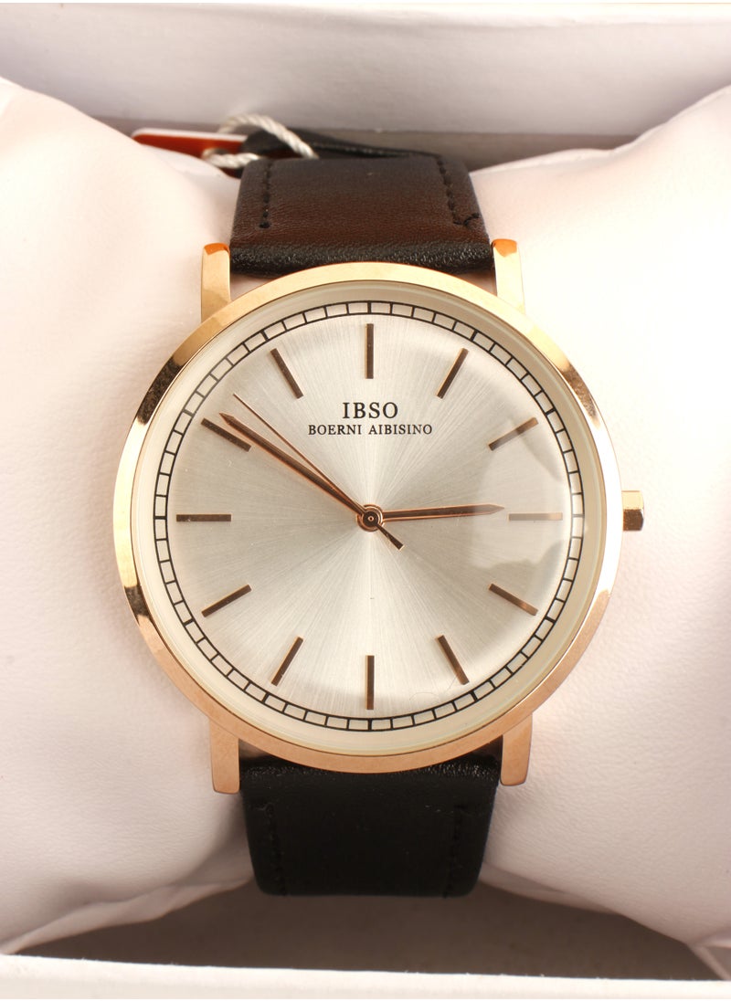 IBSO - Ipso watch, Japanese machine, black leather strap - Image 1