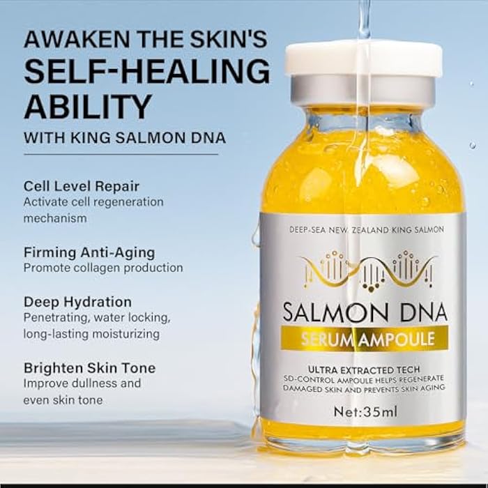 HANASCAR Salmon DNA Serum – Premium Korean Skin Care Skincare Booster, Ultra-Extracted Tech for Damaged-Skin Recovery & Age Defense, 1.23 fl.oz - Image 5