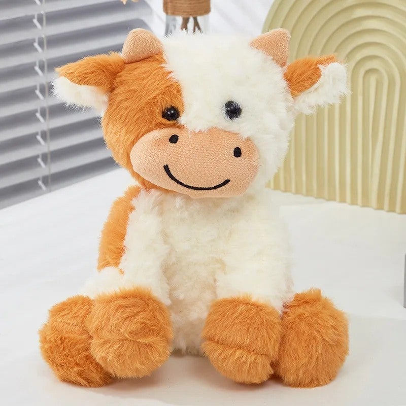 Y&D Cow Stuffed Animal Plush Toy – Soft PP Cotton-Filled Cuddly Cow in Assorted Colors, Perfect for Kids, Zoo Theme Party Decor & Gift - Image 4