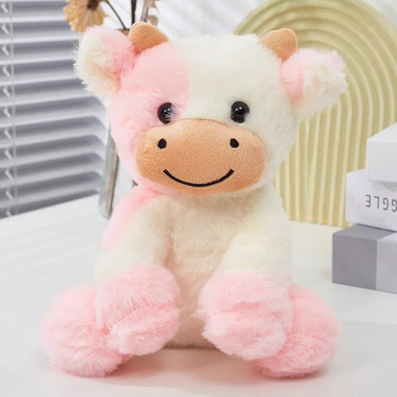 Y&D Cow Stuffed Animal Plush Toy – Soft PP Cotton-Filled Cuddly Cow in Assorted Colors, Perfect for Kids, Zoo Theme Party Decor & Gift - Image 5