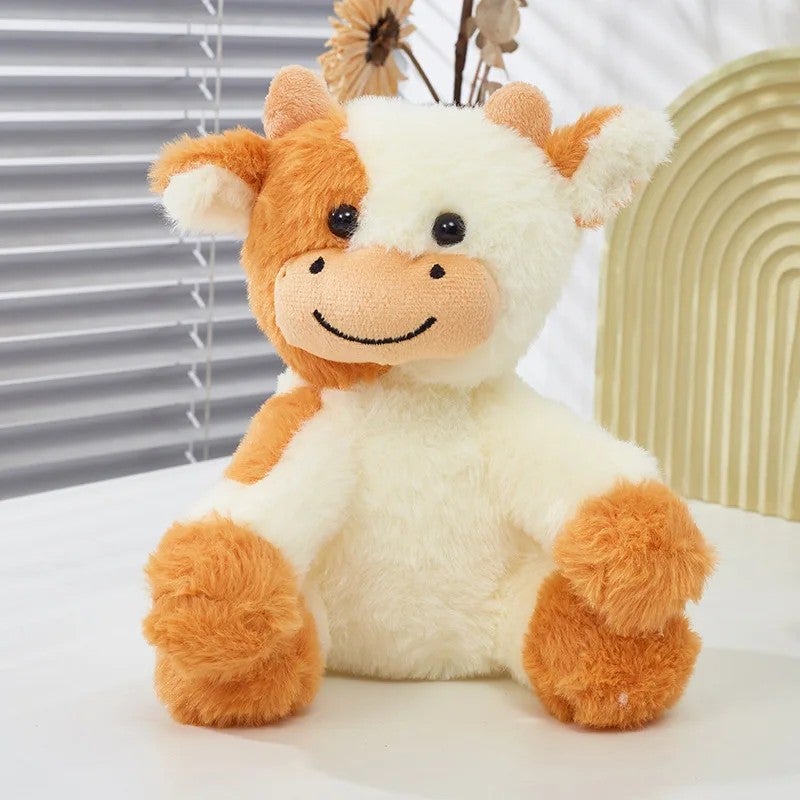 Y&D Cow Stuffed Animal Plush Toy – Soft PP Cotton-Filled Cuddly Cow in Assorted Colors, Perfect for Kids, Zoo Theme Party Decor & Gift - Image 1