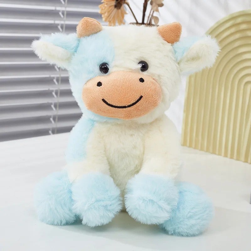 Y&D Cow Stuffed Animal Plush Toy – Soft PP Cotton-Filled Cuddly Cow in Assorted Colors, Perfect for Kids, Zoo Theme Party Decor & Gift - Image 3