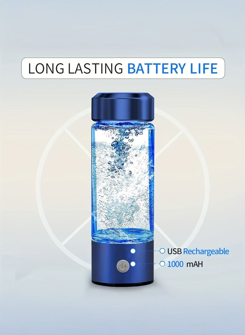 Yanara Portable Hydrogen Water Bottle 16oz (420ml) – High-Purity Antioxidant-Rich Hydrogen Infusion in 3 Minutes, Built-in Ionizer for Gym, Office & Travel (2025 Blue Upgrade)  - Image 2