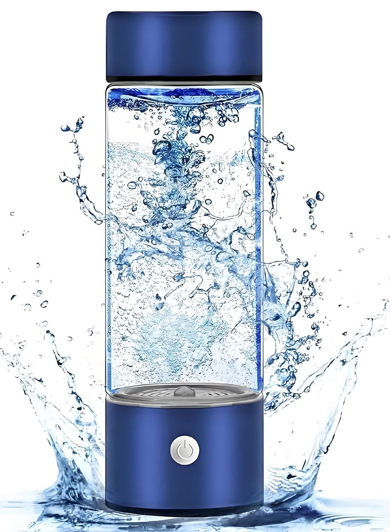 Yanara Portable Hydrogen Water Bottle 16oz (420ml) – High-Purity Antioxidant-Rich Hydrogen Infusion in 3 Minutes, Built-in Ionizer for Gym, Office & Travel (2025 Blue Upgrade)  - Image 1