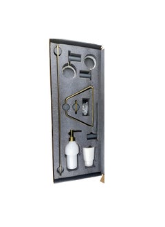 Generic Bathroom accessories set - black and gold brass bathroom accessory  - Image 5