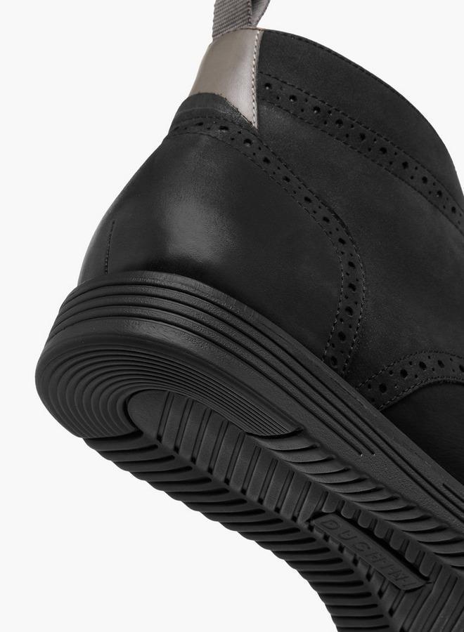 DUCHINI Men's Solid Lace-Up Boots with Pull Tabs - Image 5