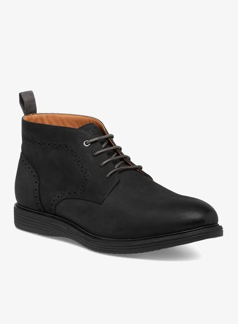 دوتشيني أحذية رجالية جلد برباط مع حلقات سحب