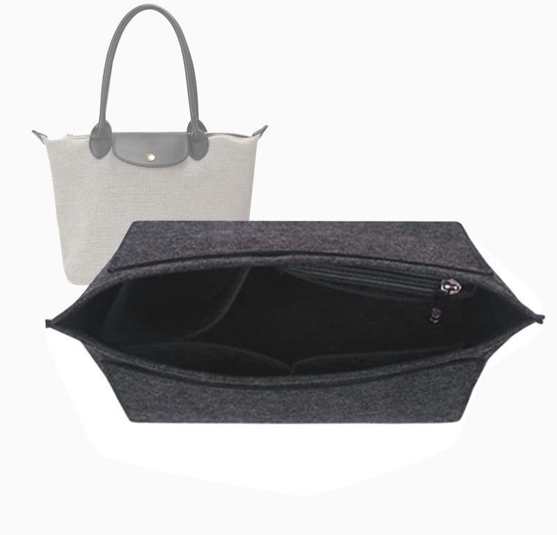 Lckaey bag organizer for longchamp insert le pliage large organizer purse insert 1028dark grey-L - Image 1