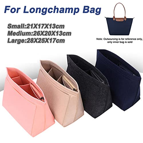 Lckaey bag organizer for longchamp insert le pliage large organizer purse insert 1028dark grey-L - Image 2