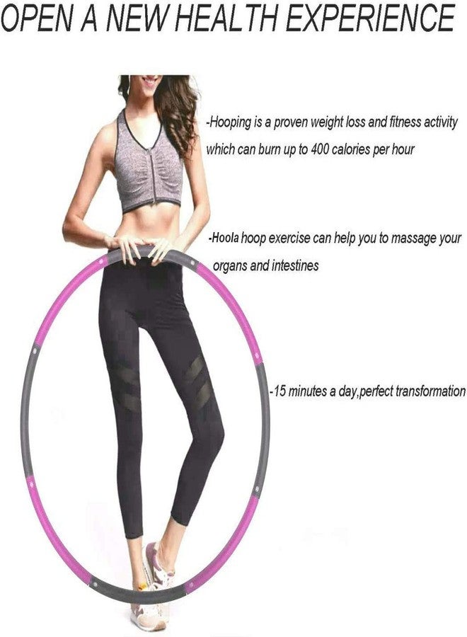 أوبتيموس مجموعة أوبتيموس من 3 حلقات هولا هوب، حلقات رياضية للياقة البدنية للبالغين والأطفال والنساء - قابلة للتعديل، 8 قطع متشابكة - Image 5