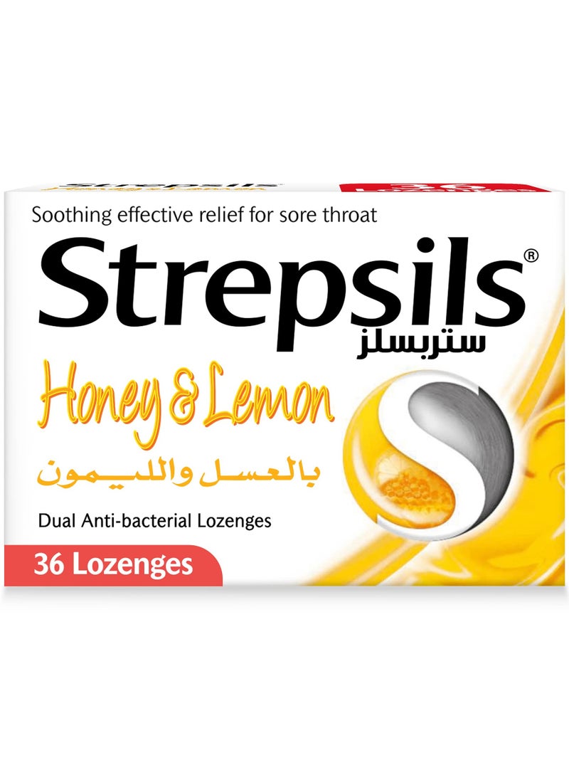 Strepsils Honey And Lemon Lozenges 36S  - Image 1