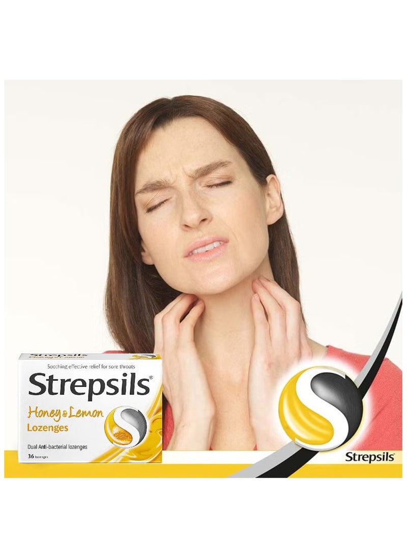 Strepsils Honey And Lemon Lozenges 36S  - Image 2