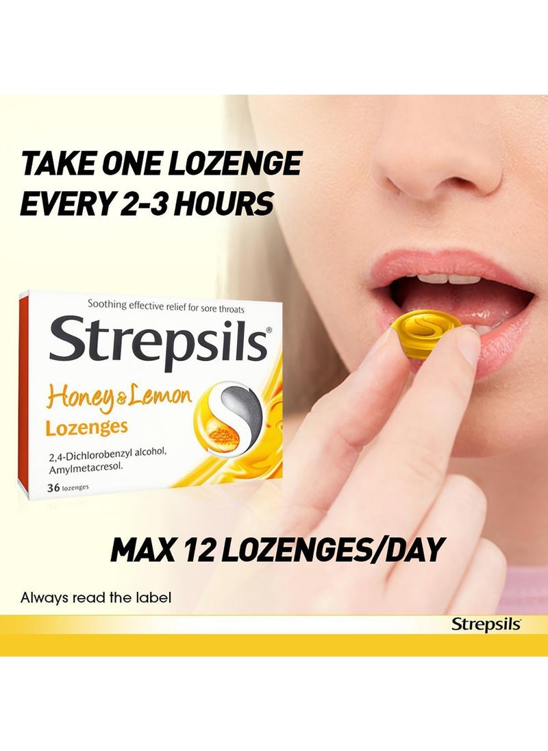 Strepsils Honey And Lemon Lozenges 36S  - Image 3