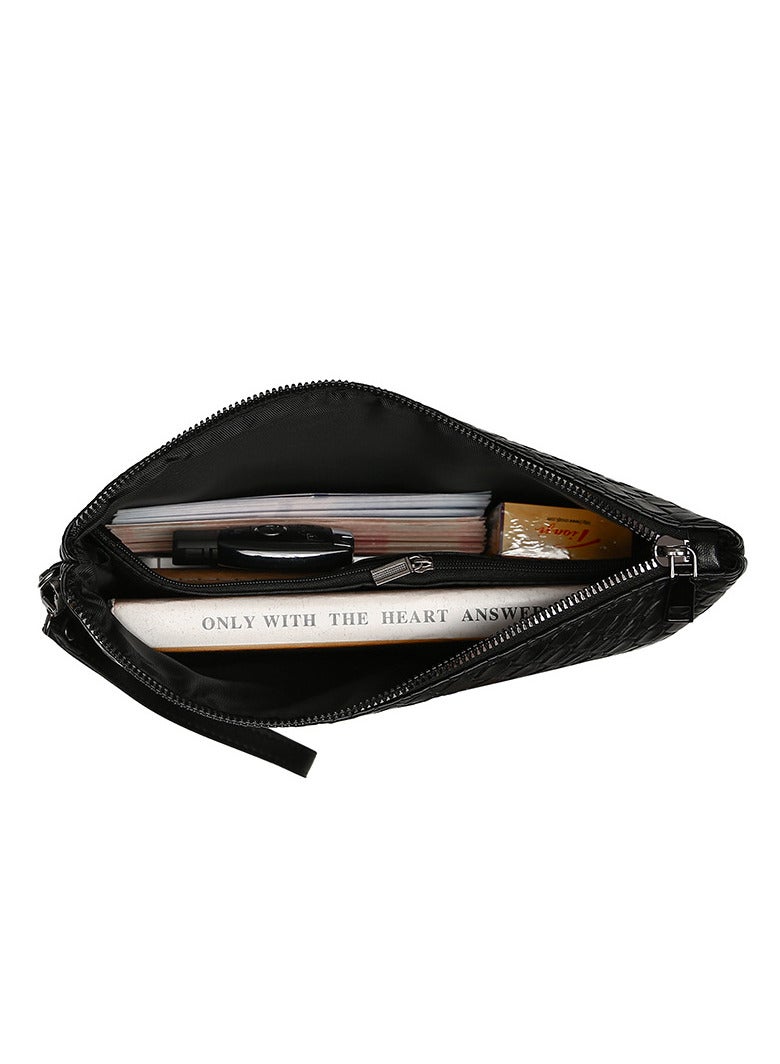 Men's Tiger Head Texture Clutch bag Stylish tote for both business and leisure  - Image 5