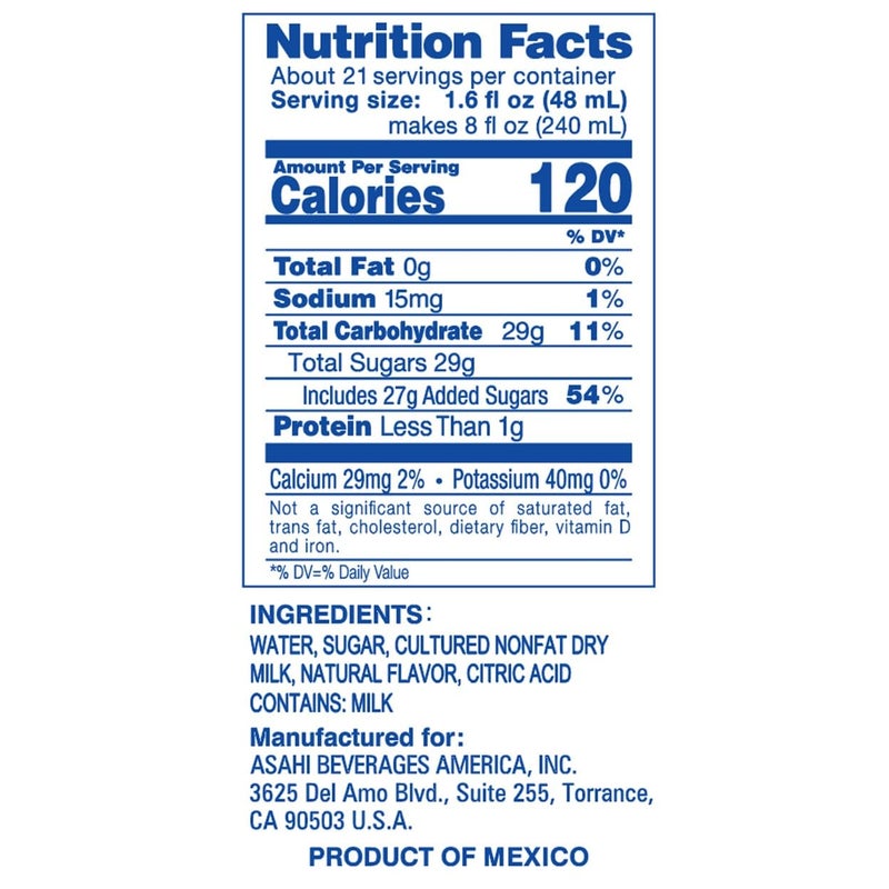 CALPICO Concentrate - Smooth & Refreshing Japanese Citrus Drink, Sweet and Tangy, No Artificial Color or Preservative, Non-Carbonated, Lactic Acid Drink, 33.8 Fl oz (Pack of 1) - Image 2