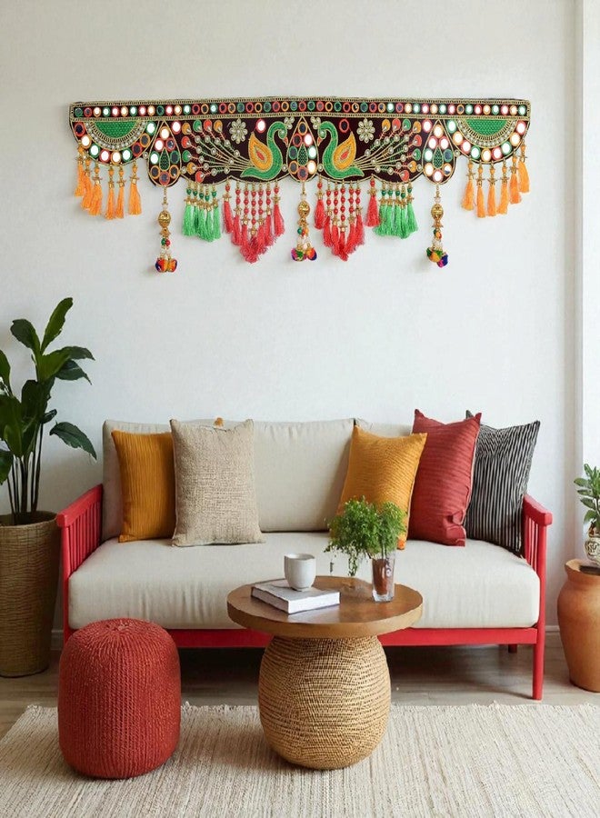 DK trades Handicraft Entrance Main Door Toran for Home Hangings Decoration and Office Decoration | Mandir | Bandarwal | Decorations Toran for Door, Traditional Bandarwal for Door - Image 2