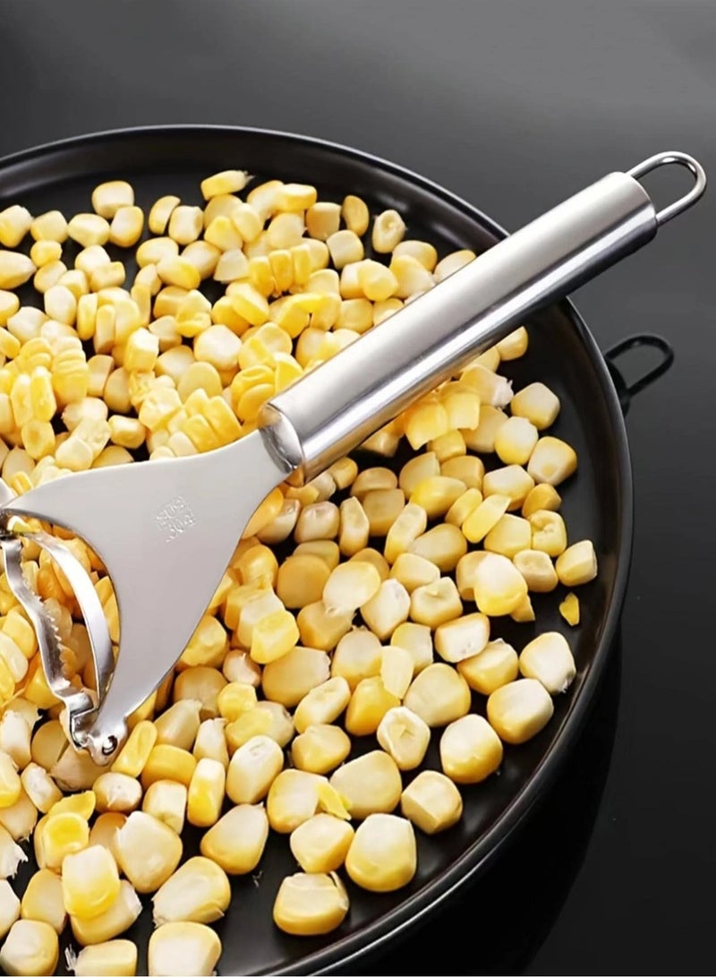 Stainless Steel Corn Peeler Tool with Ergonomic Handle  - Image 3