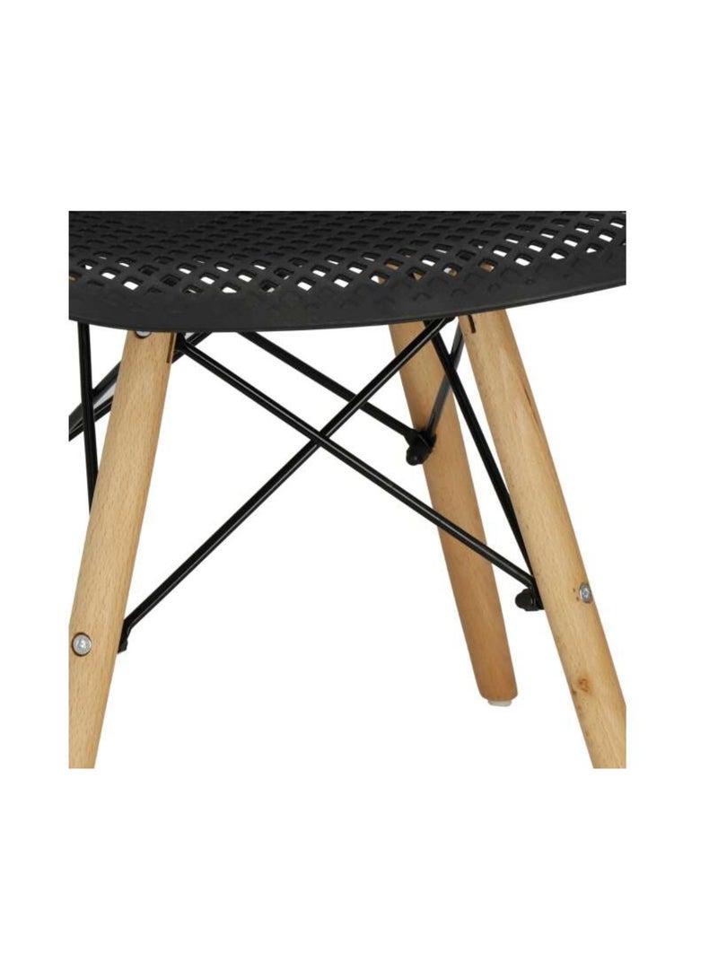 MAAS Modern and Elegant Design Plastic Dining Chair with Natural Wood Legs for Kitchen, Dining Room, Bedroom and Living Room - Image 3