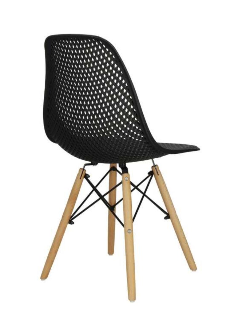 MAAS Modern and Elegant Design Plastic Dining Chair with Natural Wood Legs for Kitchen, Dining Room, Bedroom and Living Room - Image 4