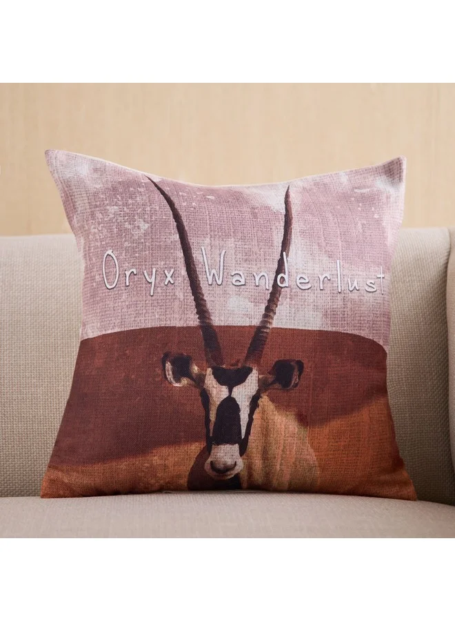 Home Box Desert Life Oryx Digital Printed Cushion Cover 45 x 45 cm
