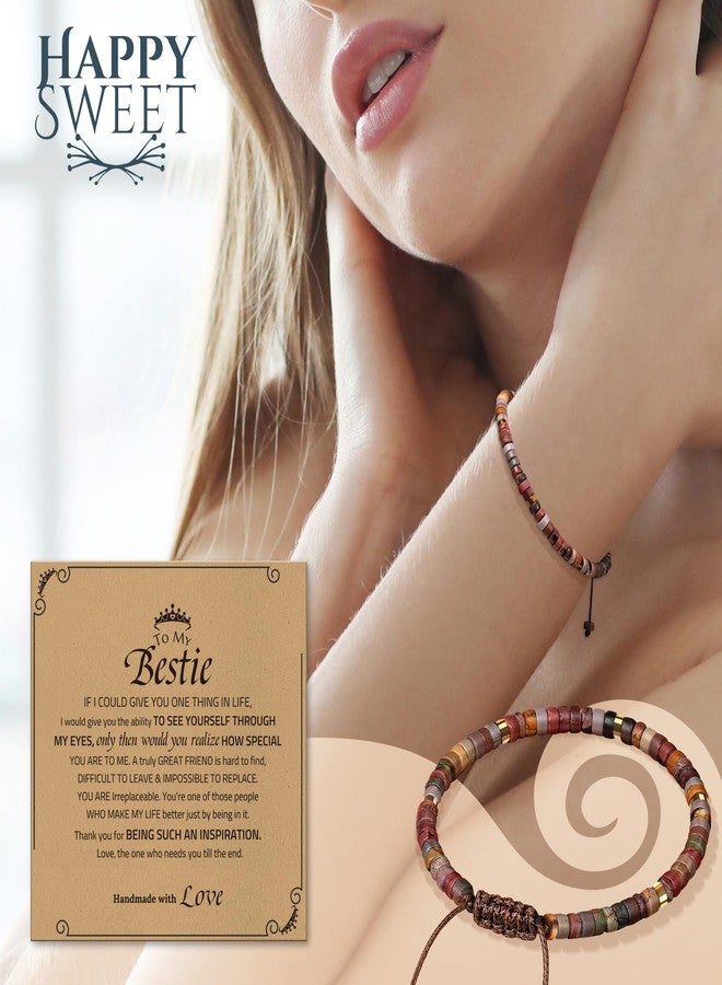 ZOKCC Friend Gifts for Women Bestie Gifts, Friendship Gifts for Women Best Friend, Unique Birthday Christmas Gifts for Sister Female Natural Stone Bracelet - Image 2