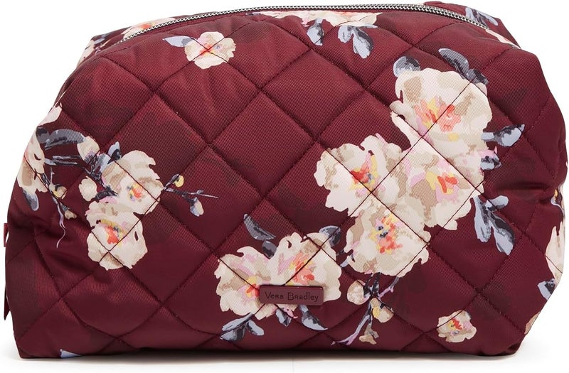 Vera Bradley حقيبة تنظيم مستحضرات التجميل الكبيرة من فيرا برادلي للنساء، زهور وفروع، مقاس واحد