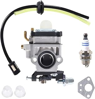 YSMN 2 Cycle 43CC Carburetor with Fuel Line Replacement for Powermate PCV43 Tiller Motor Parts Fuel Line - Image 1