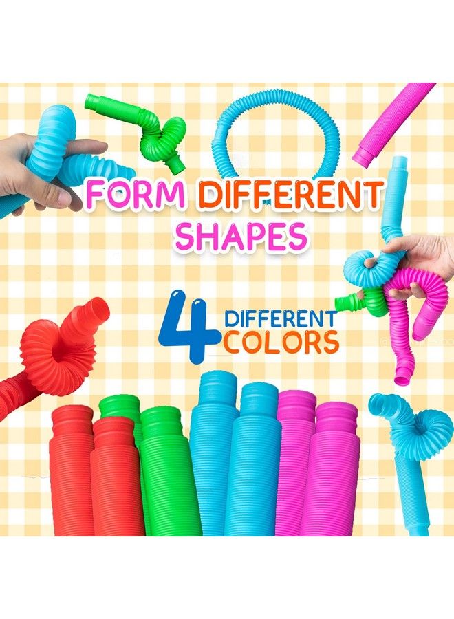Milaloko Pop Tubes Sensory Toys Fidget Toys For Kids And Adults Pop Multi Color Tubes Sensory Toy (4 Pack) - Image 5