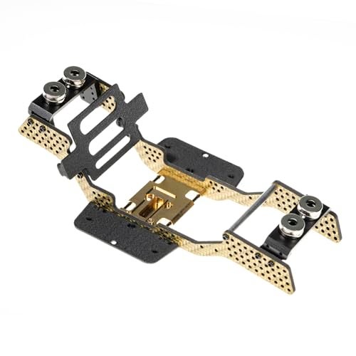 RampCrab مجموعة هيكل كربون فايبر من رامب كرايب لهيكل SCX24 بزاوية 7 لهيكل LCG لقطع ترقية Axial SCX24 C10 جيل يو برونكو ديدبولت جولدن - Image 1