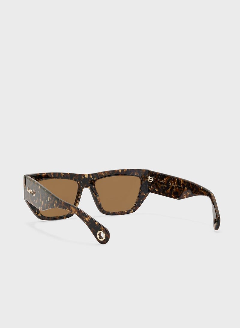 لانفين نظارة شمسية بإطار مستطيل - Image 3