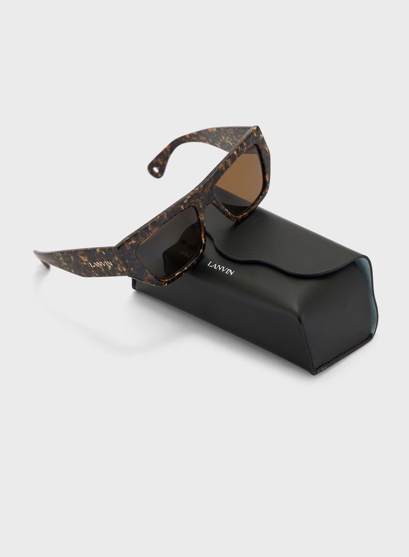 لانفين نظارة شمسية بإطار مستطيل - Image 5